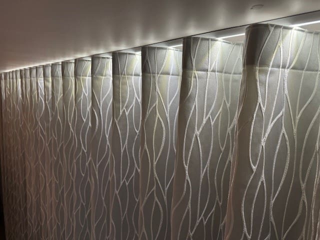 Bespoke curtains with LED lights